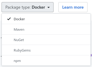 Supported registries: Docker, Maven, NuGet, RubyGems, npm